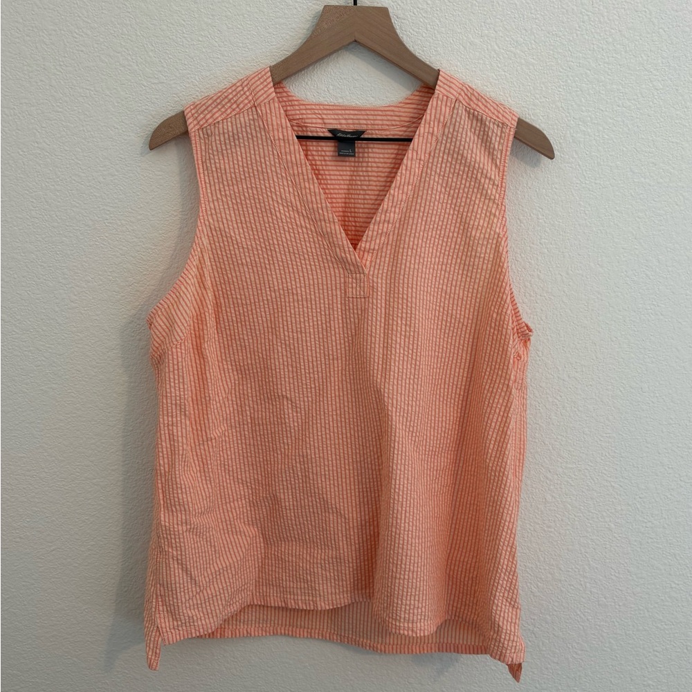 Eddie Bauer Peach Sleeveless Blouse